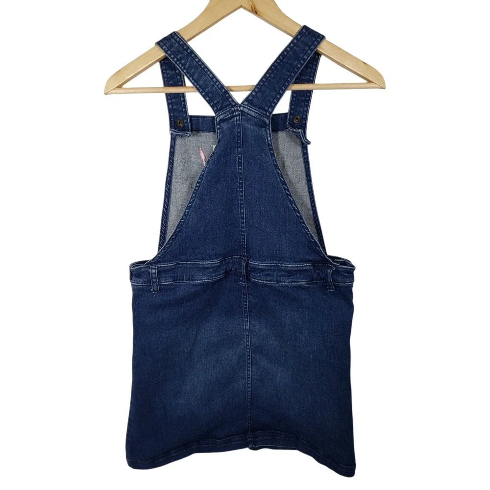 Gymboree Girls Denim Overalls Dress Artist‎ Paint Splatter Size 12